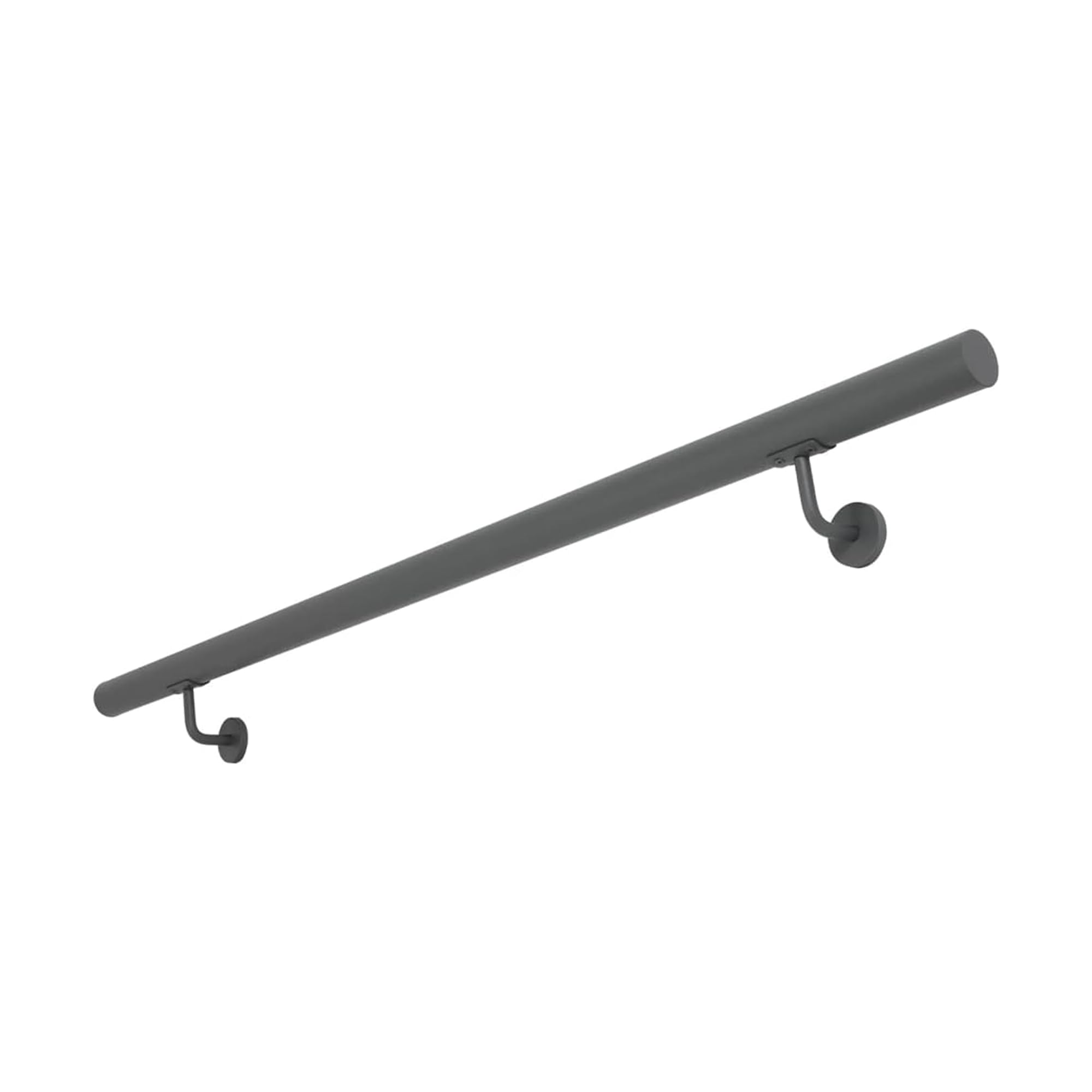 Corrimano in Acciaio Inox 50-200 cm ringhiera corrimano a Muro per Scale in Tubo di Acciaio Inox Set Completo Antracite, Lunghezza:180 cm