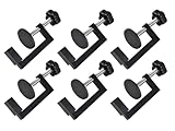 Abiyou G Klemme Kit, 6PCS Tischklemme, Universal Tischklammern, 10-57MM Tischklemme, Verstellbar Trägerklemme, Universalhalterung Klemmwerkzeuge, für Schweißarbeiten, Tischler, Haushalt(Schwarz)