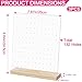 LOSYHU 3 Pack Acrylic Enamel Pin Display Stand with Wood Base, Tabletop Pin Organizer Display Storage Stand Acrylic Pin Holder Display for Badges Pins Collectible, Hold up to 132 Pins