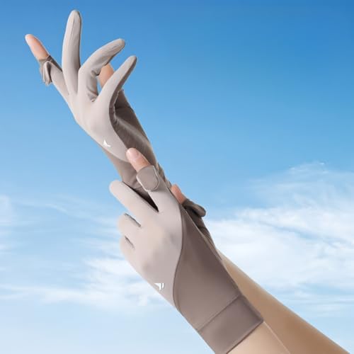 UV Sun Protection Gloves Women Touchscreen Non Slip Driving Gloves, Full Finger Ice Silk Thin Gloves for Travel Golfing Running - Image 3