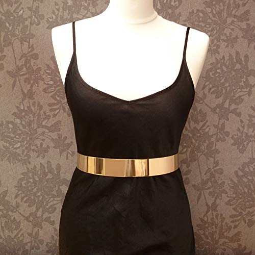 Womens Metal Waist Belt Mirror Wide Gold Silver Full Plate Waistband Chains2