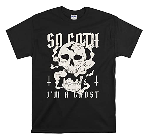 T-shirt So Goth I'm a Ghost avec imprimé mystique durable en coton noir taille S