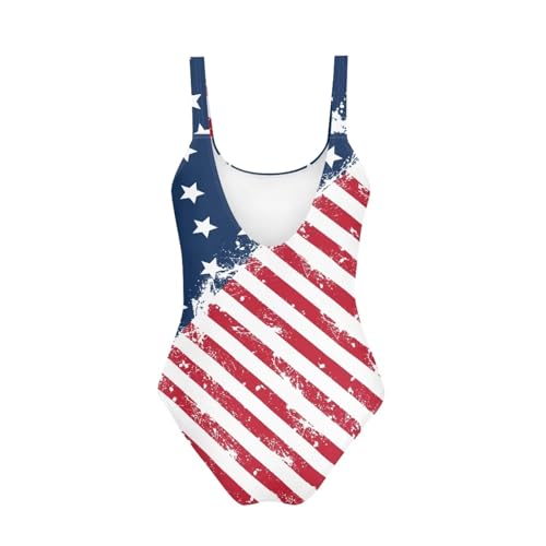 Image of One Piece Bathing Suit for Girl Kids Cute Beach Sport Swimwear U Back Scoop Neck Summer Swimming Pool Beachwear