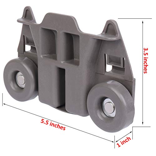 [UPGRADED] W10195417 New Replacement Part for Lower Dishwasher Wheel– Exact Fit For Whirlpool Kenmore Dishwasher - Enhanced Durability with Steel Screws - PACK OF 4 - Thumbnail 6