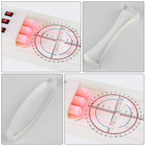 ULTECHNOVO 5 Pcs Conjunto de Prisma de Cristal Ã“ptico Lente de Vidro Ã“ptico Experimentos Ã“pticos