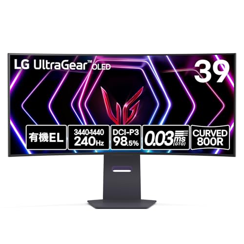 美品！有機EL LG 39GS95QE-B UWQHD ウルトラワイドモニター⭐︎ Amazon.co.jp: 【VGP 2024 Summer ゲーミング大賞】LG