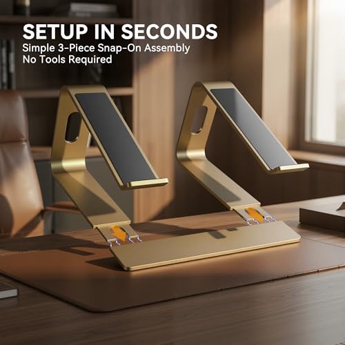 SOUNDANCE Aluminum Laptop Stand – Fixed 6-Inch Riser for Eye-Level Posture — view 6