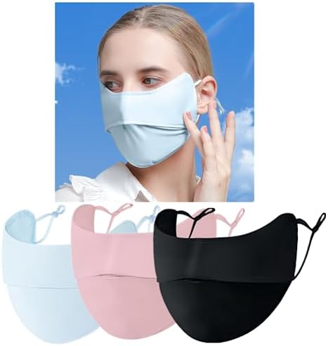 Ligart UV Face Mask Washable Reusable Exercise Breathable Sun Protection Golf Sports Face Mask for Women