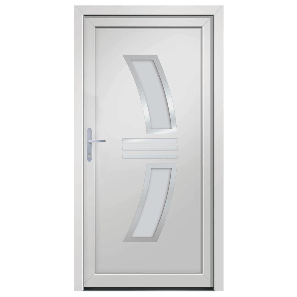 VidaXL Porta d'Ingresso Bianca in PVC 88x200 cm - Porta Entrata