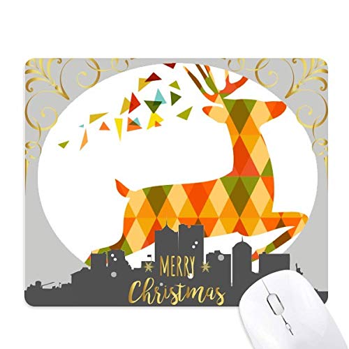 Tapis de souris en caoutchouc le festival de noël coloré réseau la nuit de noël