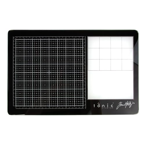 Tim Holtz Travel Glass Cutting Mat - Portable Work Surface with 8...