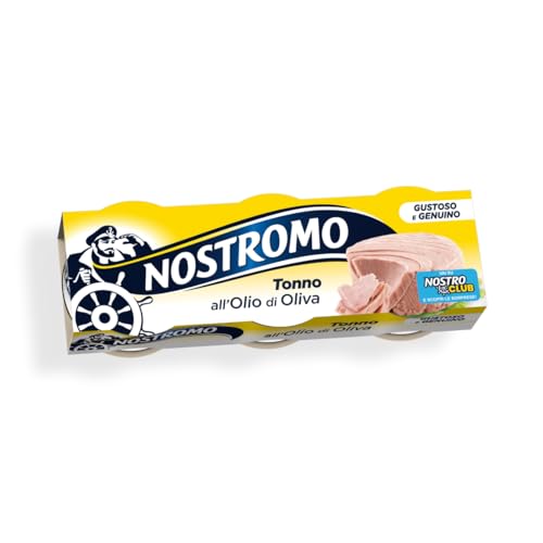 Nostromo Tonno all’Olio di Oliva 70g – Confezione da 3 Lattine, Fonte di Proteine, Senza Conservanti – Tonno in Scatola di Alta Qualità