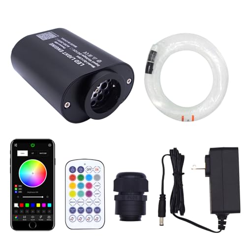 Image of Starlight Headliner Kit Fiber Optic Lights Star Lights for Car with Remote APP Control Twinkle Music Mode RGBW Sound Activated 400Pcs*0.03in*9.8ft