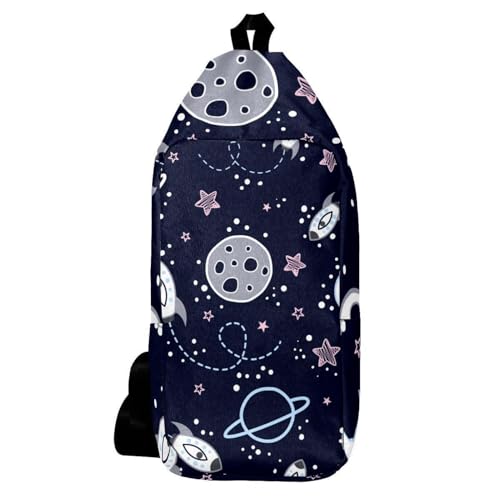 Sac à dos à bandoulière Planet Rocket multicolore 16x36cm