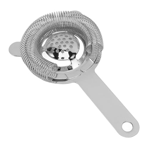 Stainless Steel Strainer Cocktail Strainer Tool Drink Filter Wine Separator for Bars Restaurants (Silver)