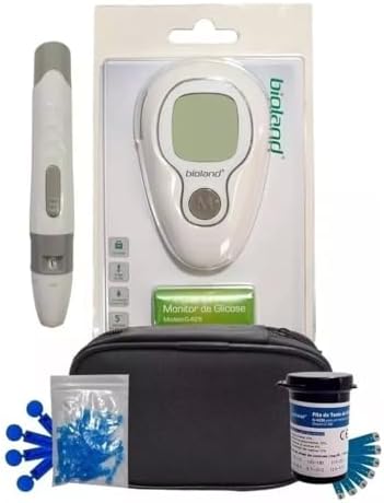 BIOLAND Medidor de Glicose com Tiras e Lancetas Branco