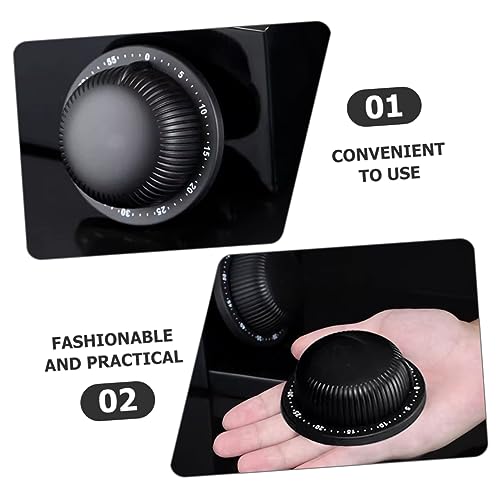 DIYEAH 4 Stück Küchenuhr mechanisch Kind Magnetische Timer zum Kochen Pomodoro Timer für Küchentimer magnetisch Eieruhr zum Kochen von Eiern Studienzeitgeber Plastik Black – Bild 6