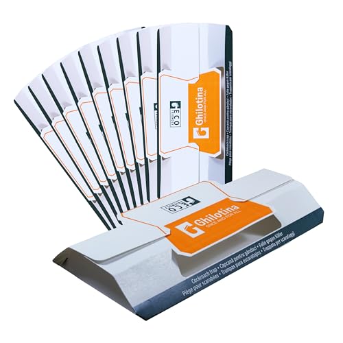 Novokill 10x Schabenfalle mit Ködertabletten – Kakerlakenfalle – Effektiver Köder für Schaben – Kakerlaken effizient bekämpfen – Ghilotina zur Bedarfsermittlung