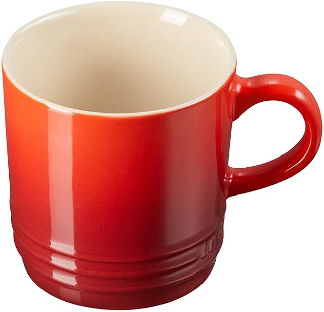 Le Creuset Stoneware Cappuccino Mug, 200 ml, Cerise, 70303200600099