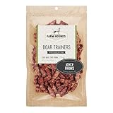 Farm Hounds - Boar Trainers - Premium Natural Jerky for Dogs - from 100% Humanely Raised Boar - Easy-Break - Great for Training & Treats - No Added Fillers - Made in USA - 4.5 oz - 1 Pack