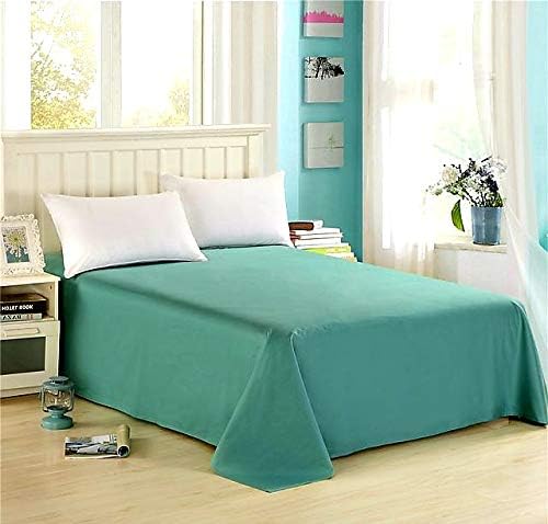LOOMS & LEAVES LUXURIOUS FULL FLAT BED SHEETS 100% POLY COTTON IN SINGLE DOUBLE KING SIZES (WHITE, PILLOWCASES (PAIR))