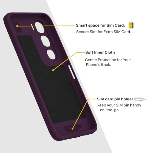 Image of Pikkme Back Cover for Vivo Y31 5G Soft Matte Silicone Mag-Safe Design (Mag-Safe Not Support) Camera Protection | Slim Fit Bumper Cover (Purple)