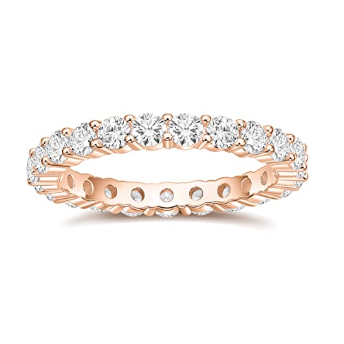 Bague de mariage ronde en argent avec zircone cubique 3mm pour femme et alliance fiançailles