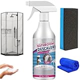 Donubiiu Bathroom Descaler Foam, Stubborn Stains Cleaner, Bathroom Foam Cleaner, Powerful Descaling Cleaning Agent, All-purpose Bubble Cleaner, Bathroom Descaler Spray (1 Set)