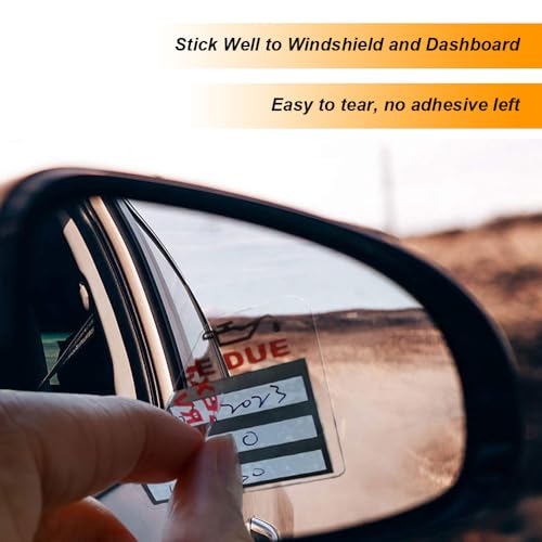 Image of Oil Change Stickers Static Cling, 120pcs 2x2 Inches Oil Change Reminder Sticker for Windshield with No Residue, Clear Next Service Due Labels Universal for Car Auto Vehicle Window