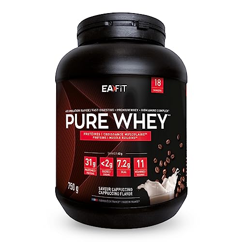 Eafit Pure Whey Proteine in Polvere 750g, Gusto Cappuccino