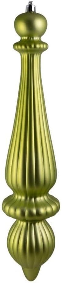 Vickerman 14" Lime Matte Finial Drop Christmas Ornament. There are 2 Ornaments per Pack.