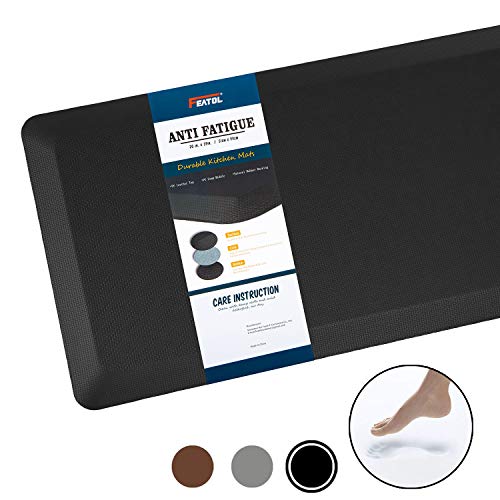 Anti Fatigue Mat Kitchen Mats Cushioned,Thicken Core Foam 20x39x9/10-Inch,Perfect for Kitchens,Standing Desks