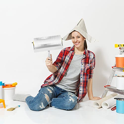 Entlüftungsroller mit Spritzschutz, Spike Walze Spiked Estrich Verbundwalze, Belüften Walze 250 mm Latex Selbstnivellierender Estrich Nivellierer Bodenbelag zum Entfernen von Luftblasen