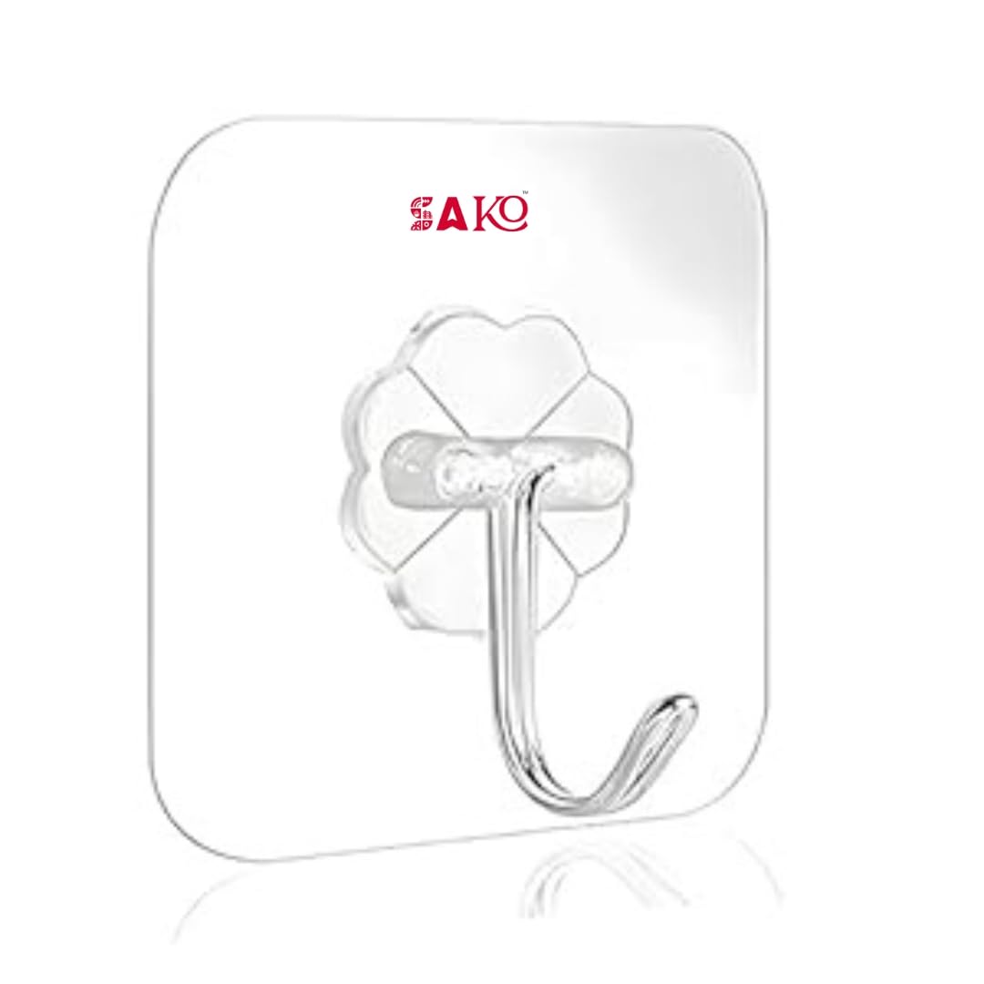 SAKO Premium Wall-Mounted Flower-Shaped Adhesive Hooks (Pack of 10) – Multi-Purpose Decorative Hangers for Home & Office-image-46