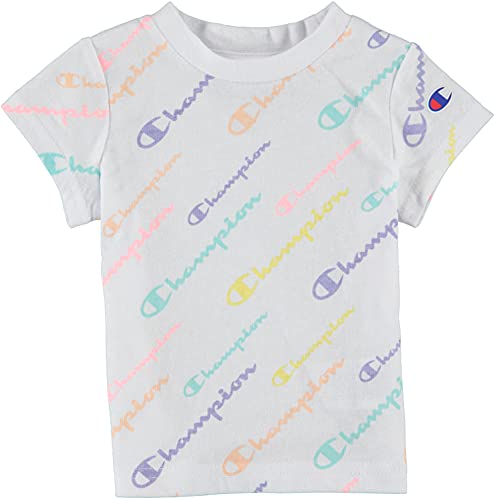 Champion Sets Baby Girl Newborn Two Tees And Fleece Pant 3 Piece Set Baby Clothes (White Aop Ss/Pink Candy Ss/Oxford Heather Fleece, 0-3 Months, 3_Months) #TOP1