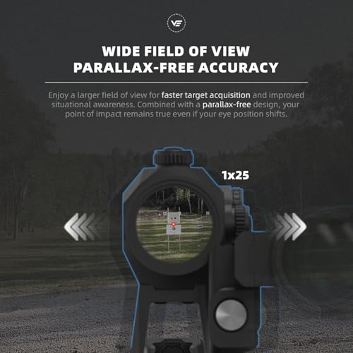 Vector Optics Scrapper 1x25 Multi-Reticle Red Dot Reflex Sight & Paragon 3X Magnifier Combo w/Integrated One-Piece Flip-to-Side Picatinny Mount, 2.26 Inch Center Height, IP67, SCRMMK-01 - image 4