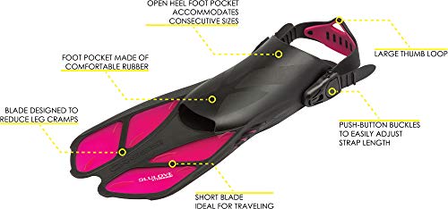 Kit de Mergulho Máscara+respirador+nadadeiras Cressi Bonete Pro - Rosa 40-43