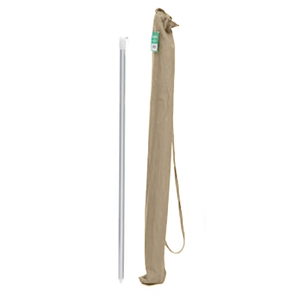 BAKAJI Ombrellone Antivento da Mare Spiaggia Giardino Diametro 220 cm Palo Alluminio 32mm 16 Stecche Fibra Vetro Rivestimento Poliestere 200g Anti UV