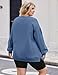 IN'VOLAND Plus Size Womens Fleece Sweatshirts Fall Fashion Loose Pullover Long Sleeve Shirts Clothes Outfits with Pocket Blue