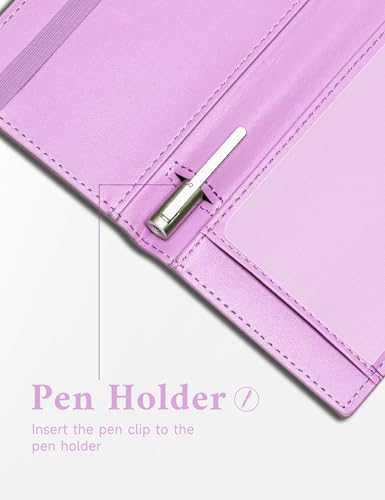 Image of Zreal Checkbook Cover for Women, Premium Vegan Leather Checkbook Holder for Top & Side Tear Duplicate Checks with RFID Blocking (Lilac Purple)