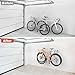 WALMANN Wall Mounted Horizontal Bike Rack, Foldable Space Saving Bicycle Storage Solution for 2 Bikes, Indoor Bike Storage for Garage