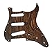 KAISH 11 Hole 3D Printed Strat Style Guitar Plastic Pickguard Bridge Reversed ST Pick Guard for Jimi Hendrix SStratocaster/Strat Wood Pattern