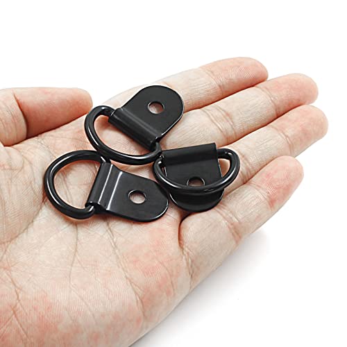 Waziaqoc 15Pcs Tie Downs, Black D Ring Tie Downs Anchor For Rv Car Truck Boat Trailer Cargo #TOP3
