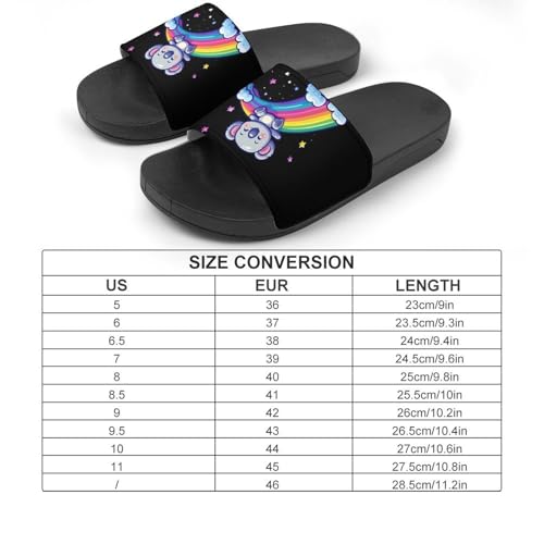 Koala Sliding Down Rainbow Slippers for Men Wormen Shower Bathroom Slipper Indoor Beach Non Slip Sandal2