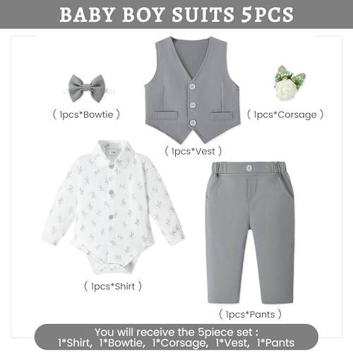 Image of SANMIO Toddler Baby Boys Clothes, Stylish Toddler Baby Boys Outfits Sweatshirt with Jeans Pants Set