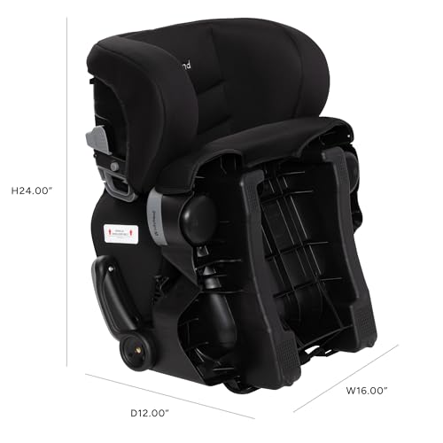 Baby Trend Protect 2-in-1 Folding Booster Car Seat, Midnight Black