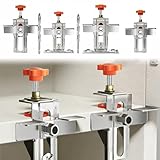 NEIQIUWING Herramienta de instalación de acero inoxidable para puerta de armario: ajustable, resistente, para un fácil montaje sin clavos, 1 cm a 4 cm de envergadura