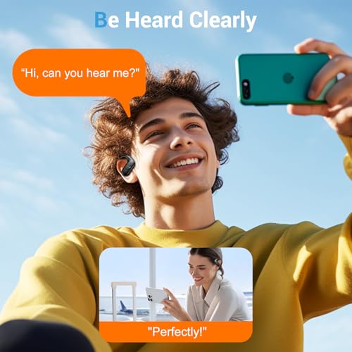 Image of for Wireless Earbuds,Sport Bluetooth 5.4 Headphones,Over Ear Buds with Deep Bass Sound,60H Playtime Clear Calls Earphones Redesigned Comfort Fit with Earhooks for Running,Meeting,Workout | 14.2mm drivers deliver rich stereo sound. Soft silicone ensures a secure, painless fit for long workouts.