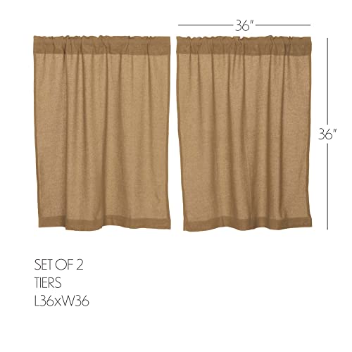 VHC-Brands-Burlap-Natural-Farmhouse-Primitive-Curtains-Solid-Color-Tier-Set-of-2-36×36 VHC Brands Burlap Natural Farmhouse Primitive Curtains Solid Color Tier Set of 2 36×36