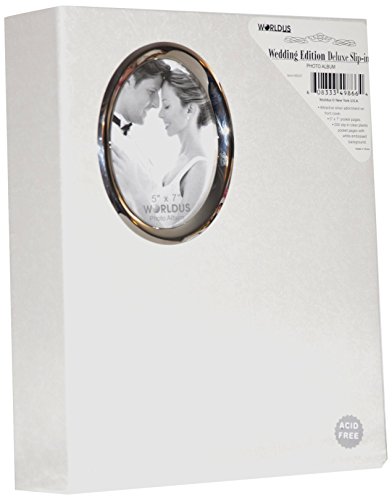 worldus 200 Pocket White 5x7 Photo Wedding Albums